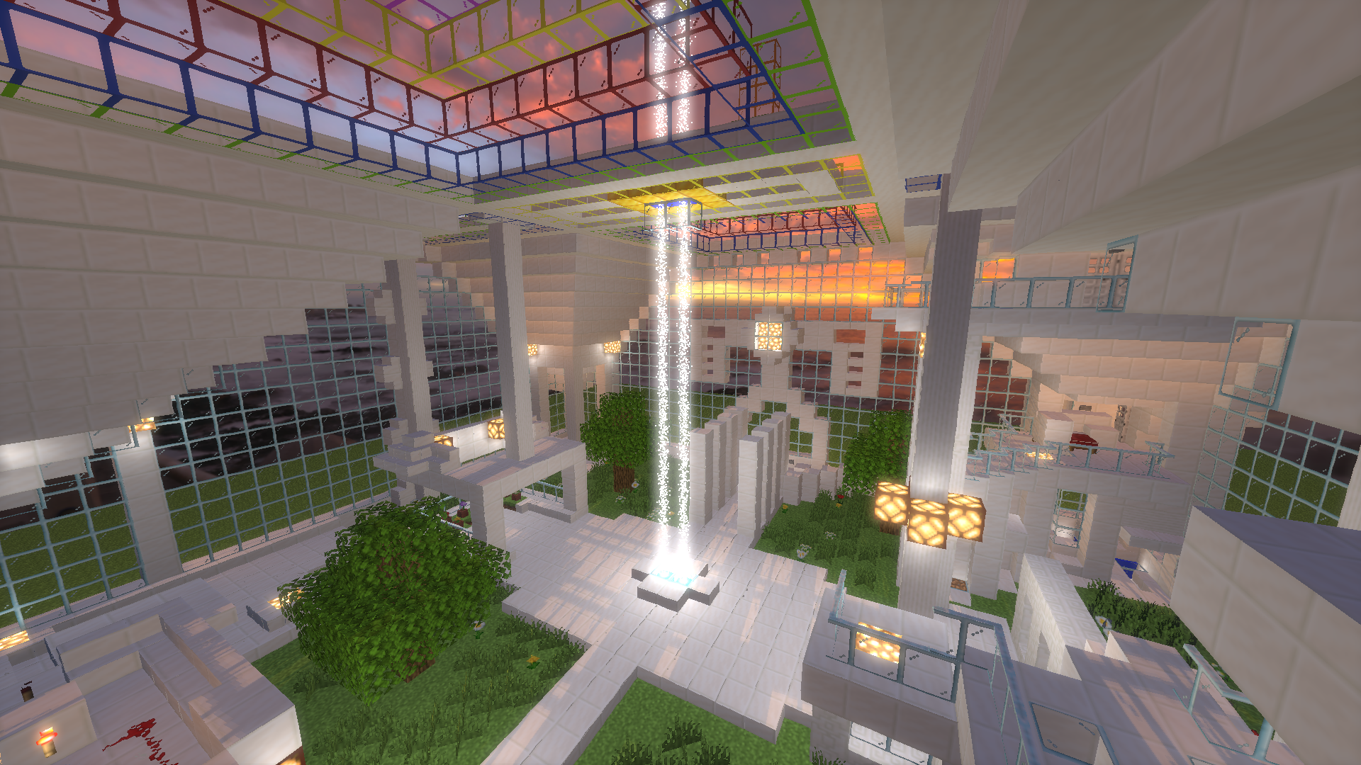 Minecraft atrium with AXI Visualizer